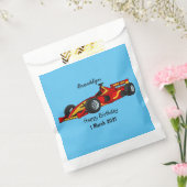 高速レーシングカー漫画イラストレーション フェイバーバッグ (封をした状態)