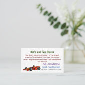 高速レーシングカー漫画イラストレーション 名刺 (スタンド正面)