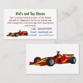 高速レーシングカー漫画イラストレーション 名刺 (正面/裏面)