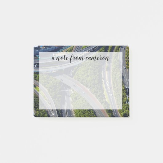 高速分岐点上空 ポストイット (正面)