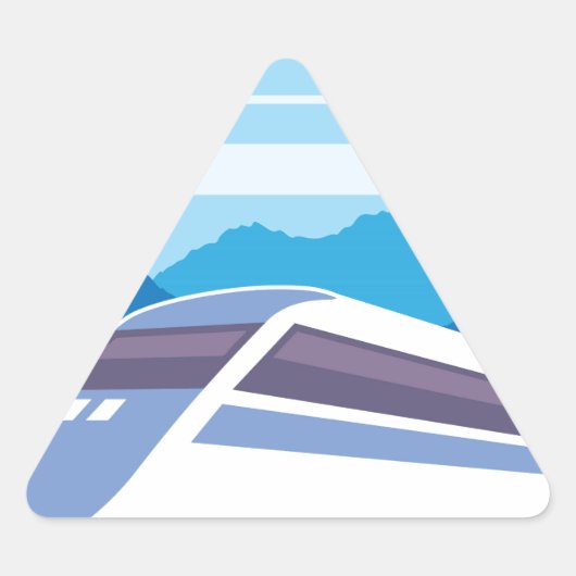 高速列車 三角形シール (正面)