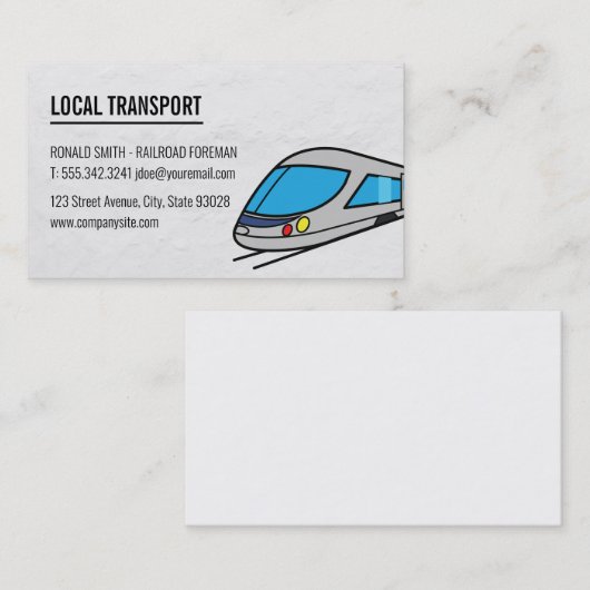 高速列車 名刺 (正面/裏面)