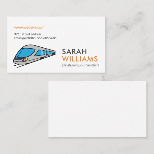 高速列車 名刺 (正面/裏面)