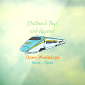 高速新幹線の漫画イラストレーション ウィンドウサイン (シート3)