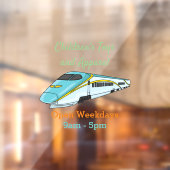 高速新幹線の漫画イラストレーション ウィンドウサイン (シート2)