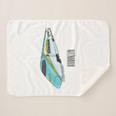 高速新幹線の漫画イラストレーション シェルパブランケット (正面(横))