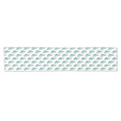 高速新幹線の漫画イラストレーション ショートテーブルランナー (横)