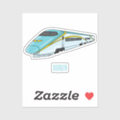 高速新幹線の漫画イラストレーション シール (シート)