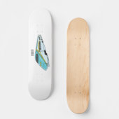 高速新幹線の漫画イラストレーション スケートボード (正面)