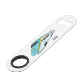 高速新幹線の漫画イラストレーション スピード栓抜き (正面アングル)