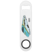 高速新幹線の漫画イラストレーション スピード栓抜き (正面)