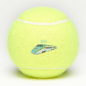 高速新幹線の漫画イラストレーション テニスボール (裏面)