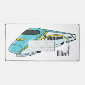 高速新幹線の漫画イラストレーション デスクマット (キーボード&マウス)