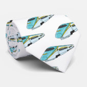 高速新幹線の漫画イラストレーション ネクタイ (ロール)