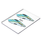 高速新幹線の漫画イラストレーション ノートブック (左側)