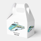 高速新幹線の漫画イラストレーション フェイバーボックス (裏面サイド)