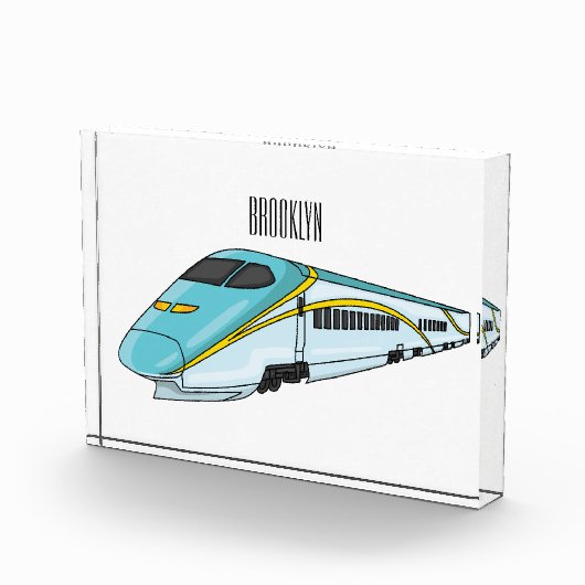 高速新幹線の漫画イラストレーション フォトブロック (右)