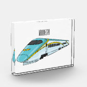 高速新幹線の漫画イラストレーション フォトブロック (左)