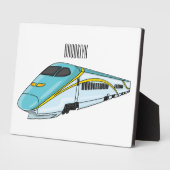 高速新幹線の漫画イラストレーション フォトプラーク (側面)