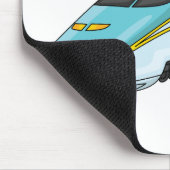 高速新幹線の漫画イラストレーション マウスパッド (コーナー)