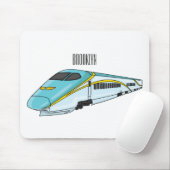 高速新幹線の漫画イラストレーション マウスパッド (マウス)