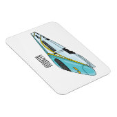 高速新幹線の漫画イラストレーション マグネット (右側)