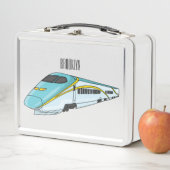 高速新幹線の漫画イラストレーション メタルランチボックス (インサイチュ)