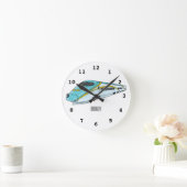 高速新幹線の漫画イラストレーション ラウンド壁時計 (ホーム)