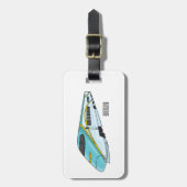 高速新幹線の漫画イラストレーション ラゲッジタグ (正面縦)