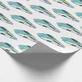 高速新幹線の漫画イラストレーション ラッピングペーパー (角)