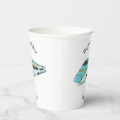 高速新幹線の漫画イラストレーション 紙コップ (右)