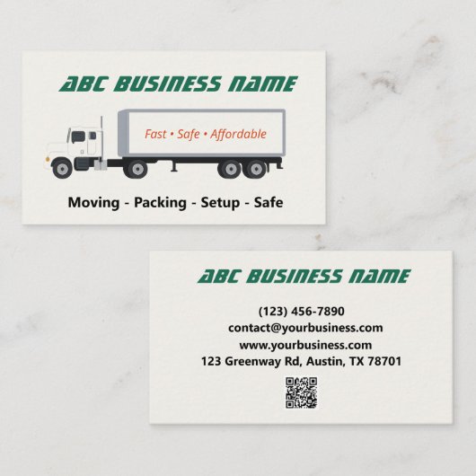 高速移動企業 名刺 (正面/裏面)