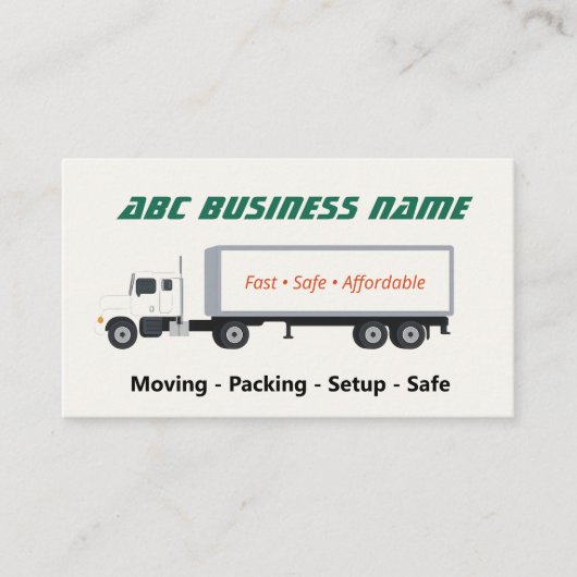 高速移動企業 名刺 (正面)