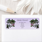 高速紙カイトホワイトバタフライはピンクの花が好き ラベル (インサイチュ)