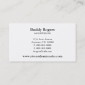 高速自動車名刺（黒） 名刺 (裏面)