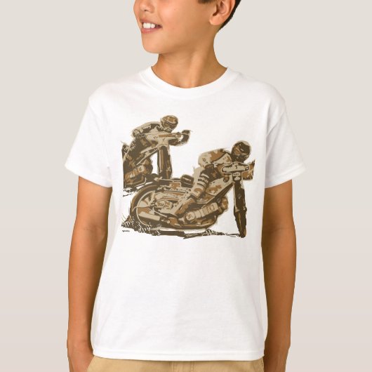高速自動車道路のオートバイのレーサー Tシャツ (正面)