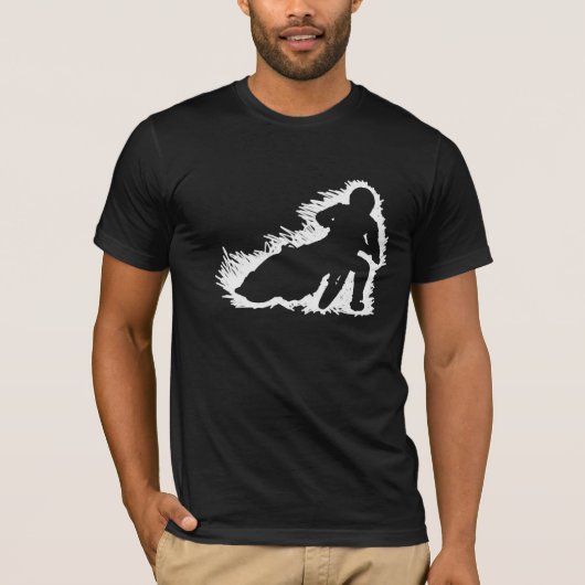 高速自動車道路の星の白い走り書き Tシャツ (正面)