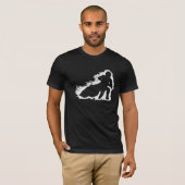 高速自動車道路の星の白い走り書き Tシャツ (正面フル)