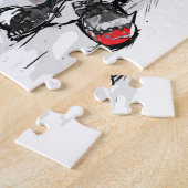 高速自動車道路平らなトラックオートバイのレーサー ジグソーパズル (側面)