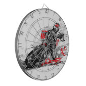 高速自動車道路平らなトラックオートバイのレーサー ダーツボード (正面左)