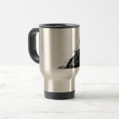 高速自動車道路平らなトラックオートバイのレーサー トラベルマグ (正面左)