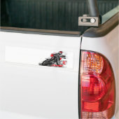 高速自動車道路平らなトラックオートバイのレーサー バンパーステッカー (トラック上)