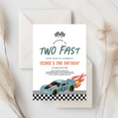 高速誕生日ホットカー2台とバーニングホイール 招待状