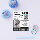 高速車のロゴ、写真、タクシー運転手、価格表 チラシ (シングル)