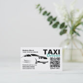 高速車のロゴ、写真、タクシー運転手、価格表 名刺 (スタンド正面)