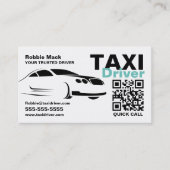 高速車のロゴ、写真、タクシー運転手、価格表 名刺 (正面)