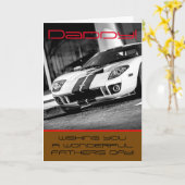 「高速車」の父の日カード カード (黄色い花)