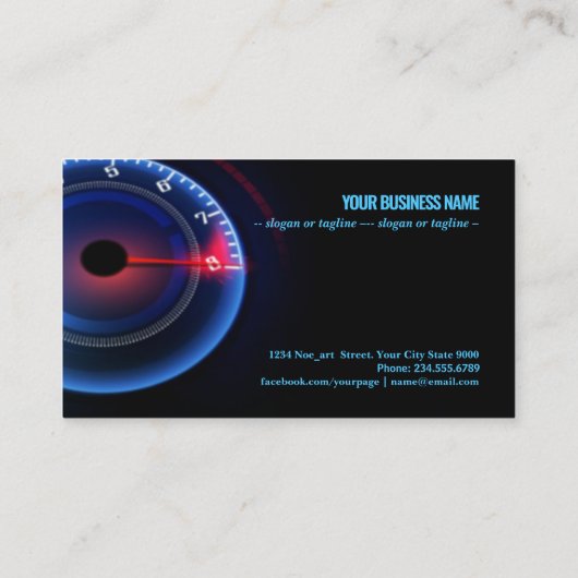 高速速度計車による速度動きの背景 名刺 (裏面)