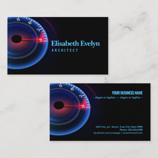 高速速度計車による速度動きの背景 名刺 (正面/裏面)