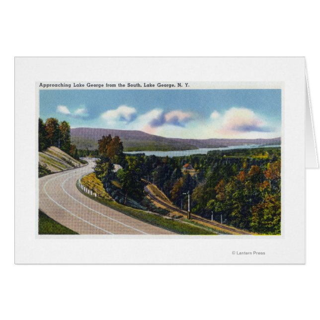 高速道路から湖への南のアプローチ (正面横)